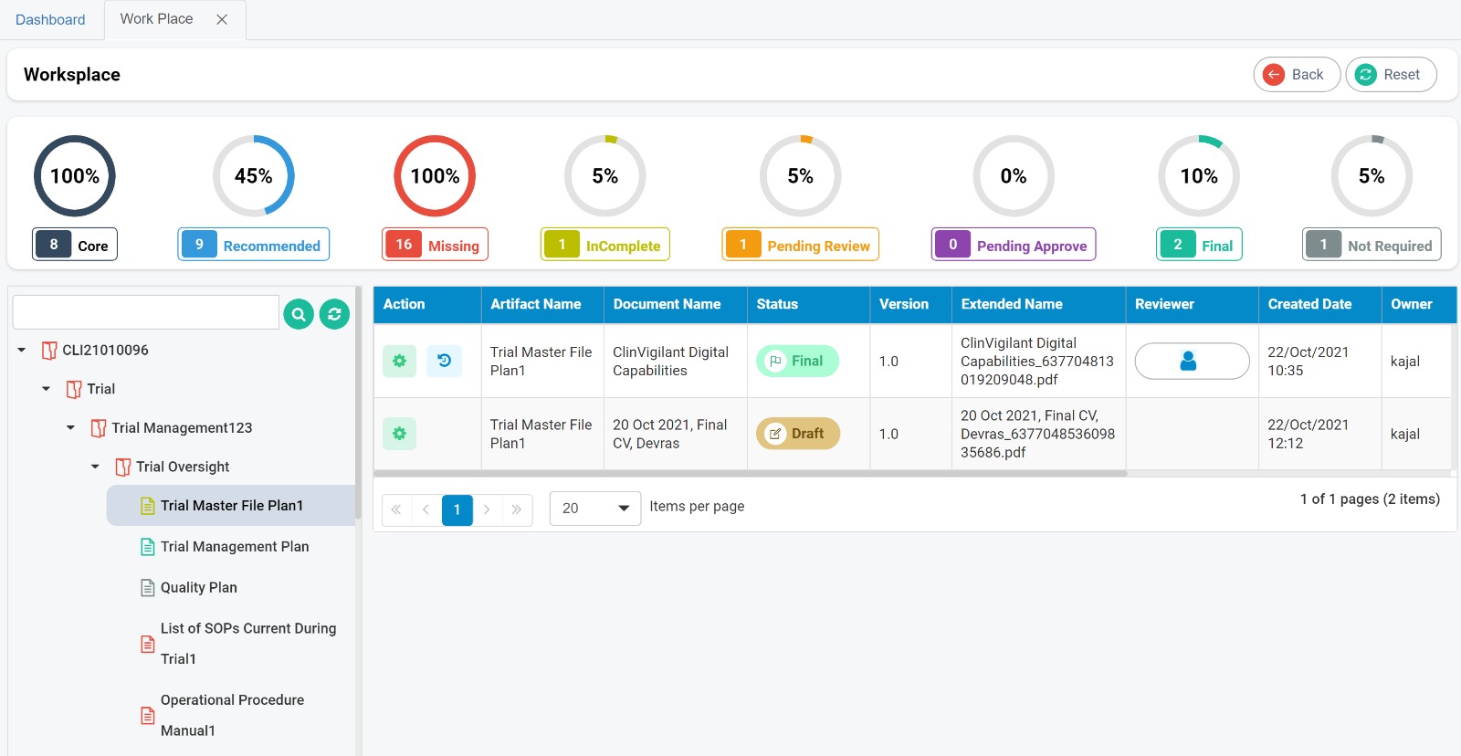 Electronic Trial Master File